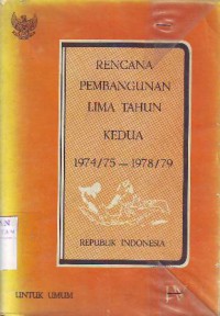 Rencana pembangunan lima tahun kedua 1974/75-1978/79IV
