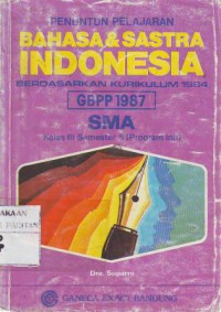 Bahasa dan Sastra Indonesia
